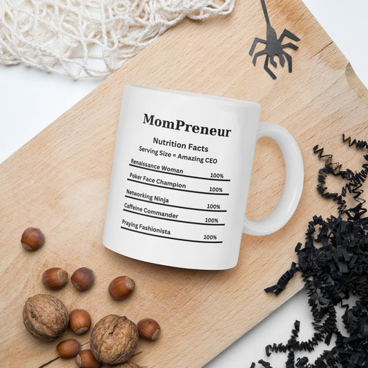 MOMPreneur White glossy mug-Aviana Legacy Collections